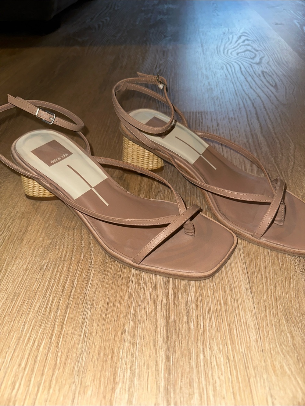 Dolce vita rattan heeled sandals